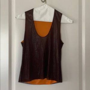 Vivianne Tam shimmer brown tank